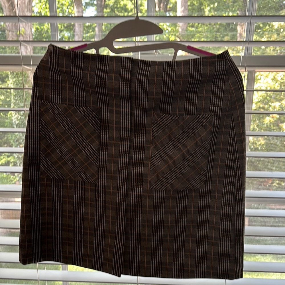 Brown Plaid Women's Skirt